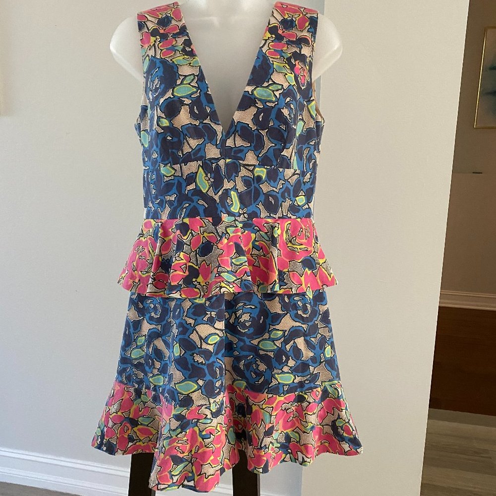 BCBG Caron peplum floral dress